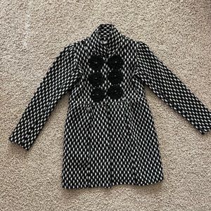 Freeway black & white pea coat